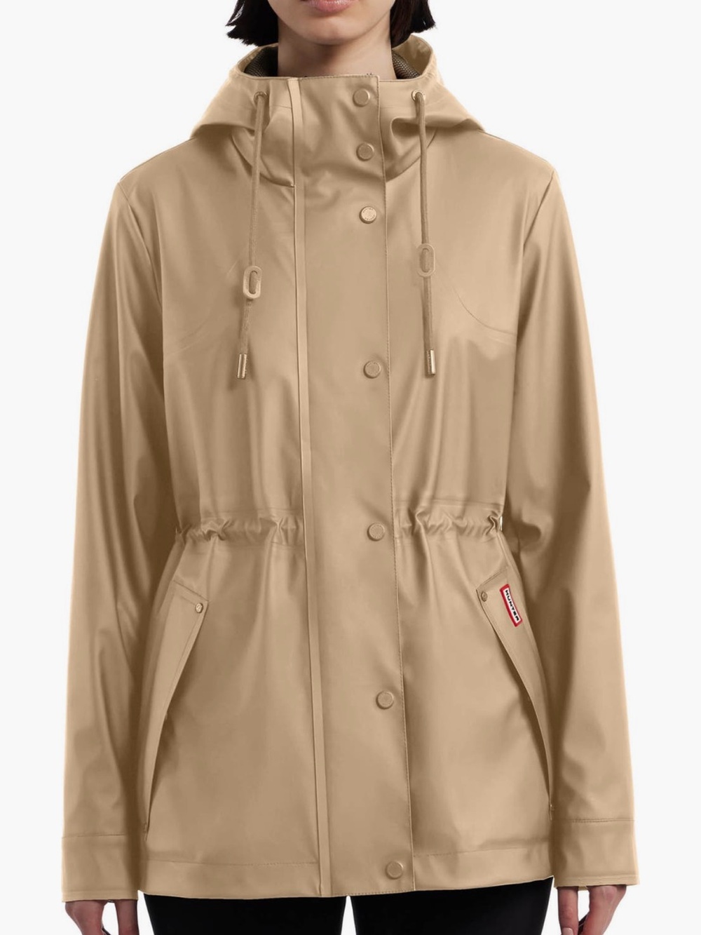 Hunter Women's Tan Hooded Trench Coat